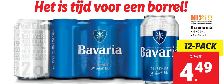 Bavaria blikje bier folder aanbieding bij - details