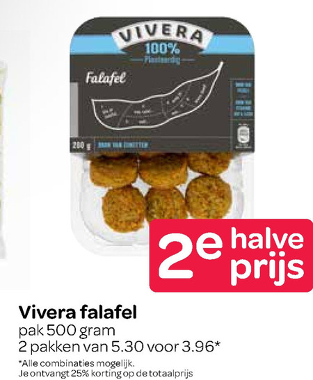 Vivera   vegetarisch, falafelballetjes folder aanbieding bij  Spar - details