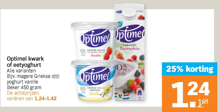 Optimel Vruchtenyoghurt Kwark Folder Aanbieding Bij Albert Heijn Details