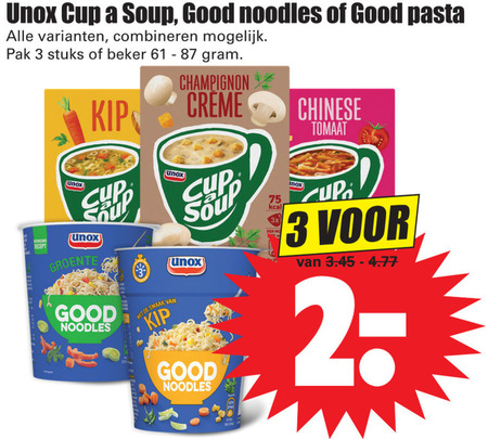 Cup a Soup   soep, noodles folder aanbieding bij  Dirk - details