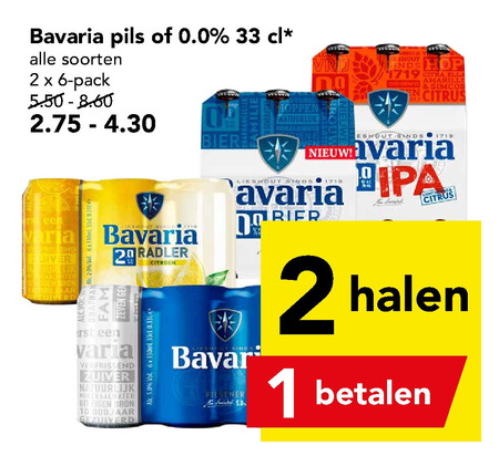 Bavaria   alcoholvrij bier, blikje bier folder aanbieding bij  Deen - details