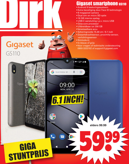 simlock mobieltje aanbieding Dirk - details