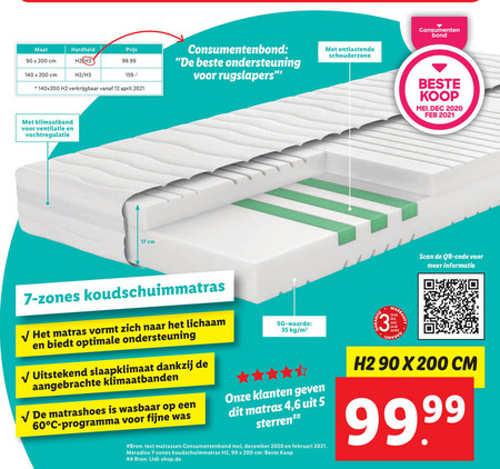 Een effectief markeerstift Afwijzen matras folder aanbieding bij Lidl - details