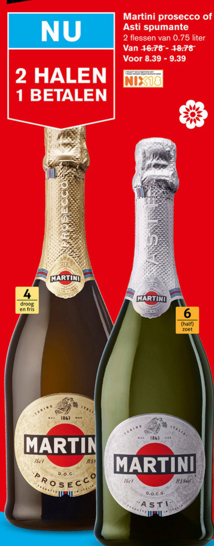 Martini   prosecco folder aanbieding bij  Hoogvliet - details