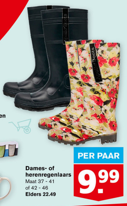 regenlaarzen folder aanbieding bij Hoogvliet details