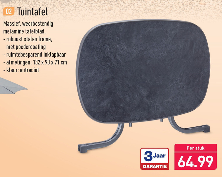 zuigen Lift gips tuintafel folder aanbieding bij Aldi - details