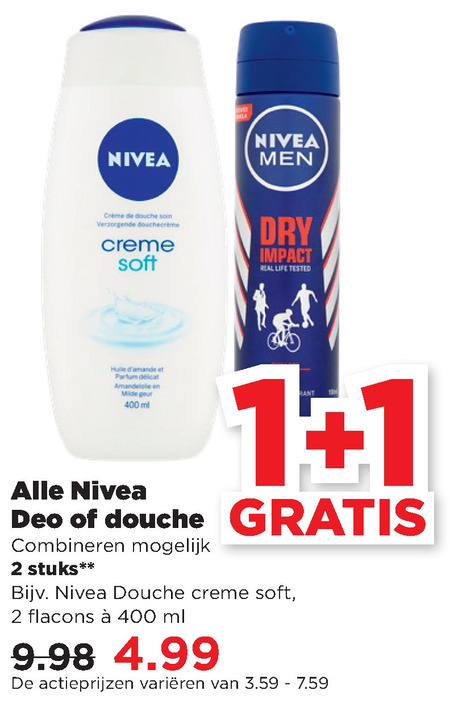 Dij George Eliot Ingrijpen Nivea deodorant, douchegel folder aanbieding bij Plus - details