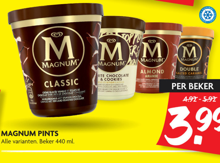 Magnum   ijsspecialiteit folder aanbieding bij  Dekamarkt - details