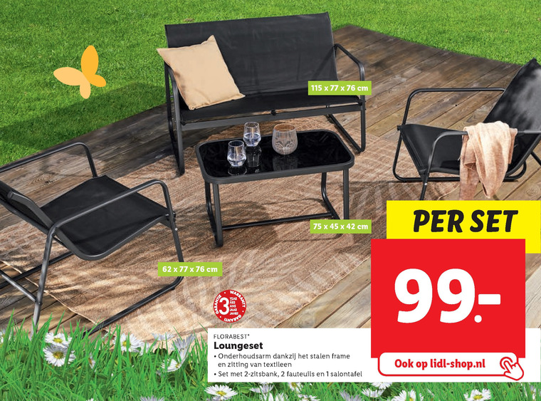 Medisch plotseling Antibiotica Florabest loungeset folder aanbieding bij Lidl - details