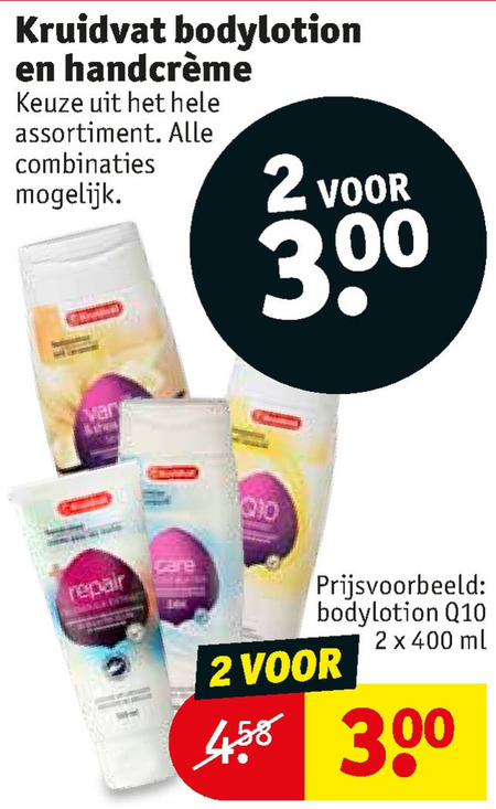 Weigering scheuren Zorg Kruidvat Huismerk bodylotion, handcreme folder aanbieding bij Kruidvat -  details