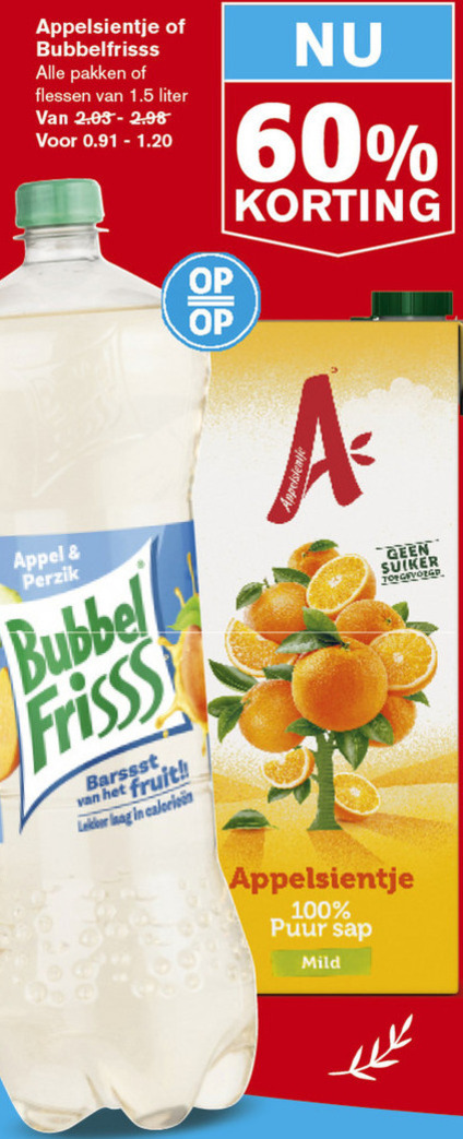 Bubbelfrisss   fruitdrank, frisdrank folder aanbieding bij  Hoogvliet - details