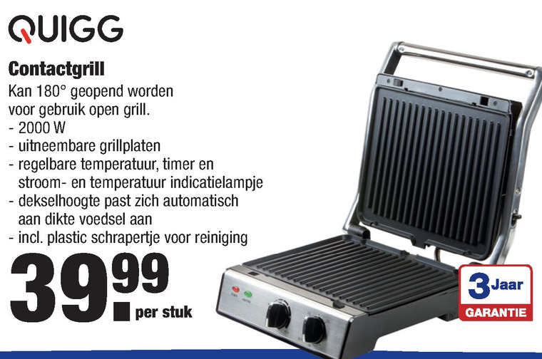 Schema Onbekwaamheid prins Quigg grillplaat folder aanbieding bij Aldi - details