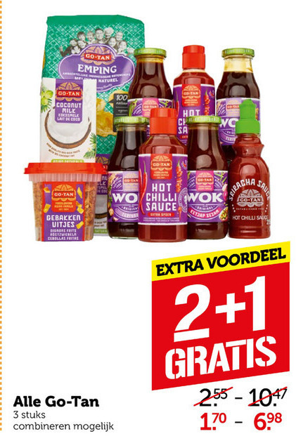 Go-Tan   gebakken uitjes, kokosmelk folder aanbieding bij  Coop - details