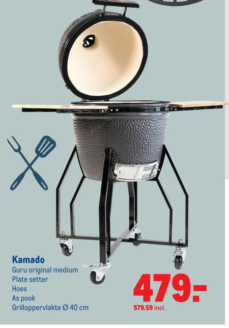 Kamado houtskool barbecue aanbieding bij Makro - details