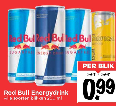 Red Bull   energiedrank folder aanbieding bij  Vomar - details