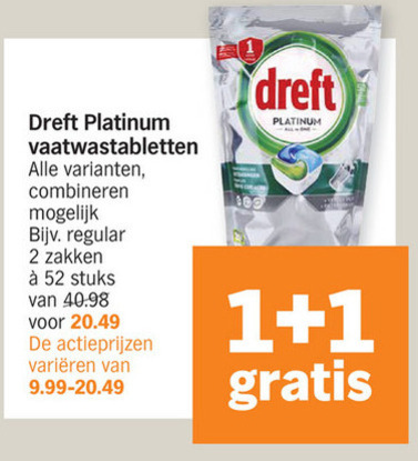 Dreft   vaatwasmiddel folder aanbieding bij  Albert Heijn - details