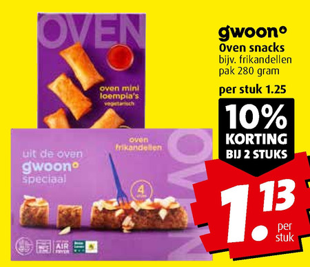 Gwoon   kroket, snack folder aanbieding bij  Boni - details