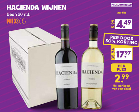 Hacienda   witte wijn, rode wijn folder aanbieding bij  Boons Markt - details