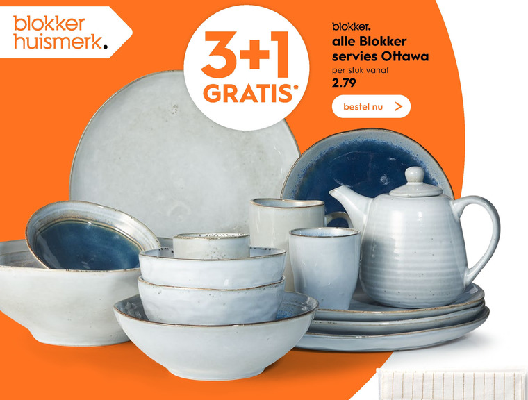 Luik manipuleren isolatie Blokker Huismerk servies folder aanbieding bij Blokker - details