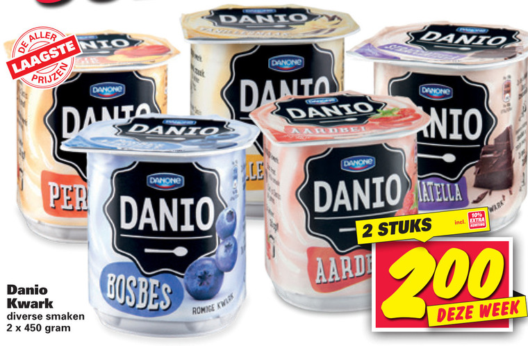 Danone Danio   kwark folder aanbieding bij  Nettorama - details