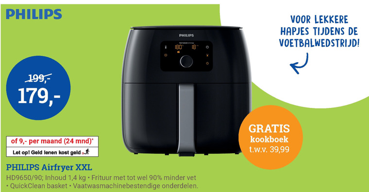 Asser Trechter webspin karton Philips friteuse folder aanbieding bij BCC - details