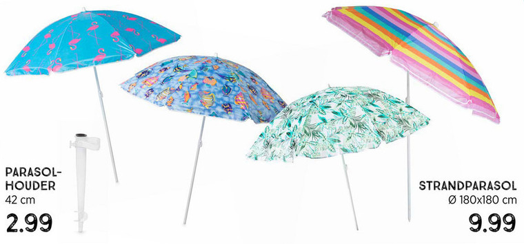 Madison binnen zone strandparasol folder aanbieding bij Xenos - details