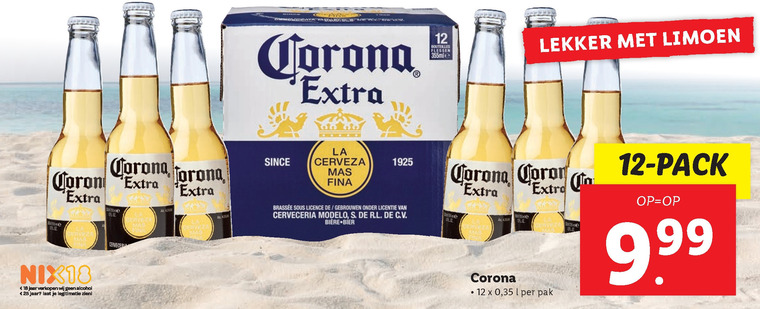 Versterken Boven hoofd en schouder coupon Corona speciaalbier folder aanbieding bij Lidl - details