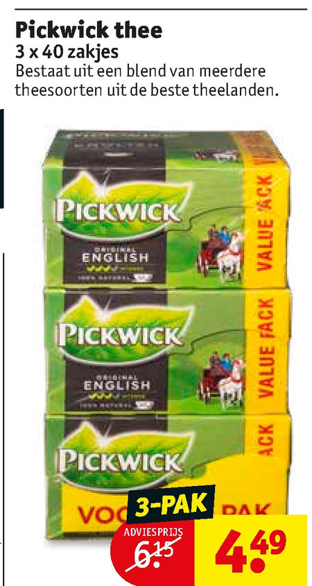 Pickwick   thee folder aanbieding bij  Kruidvat - details