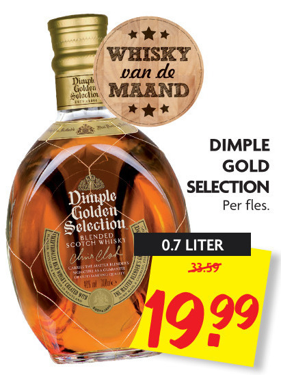 Dimple   whisky folder aanbieding bij  Dekamarkt - details