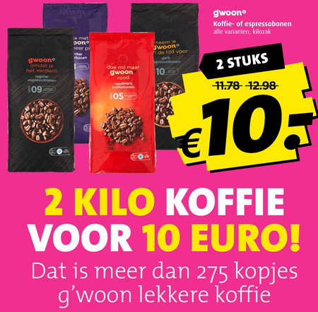 Gwoon   koffiebonen folder aanbieding bij  Boni - details