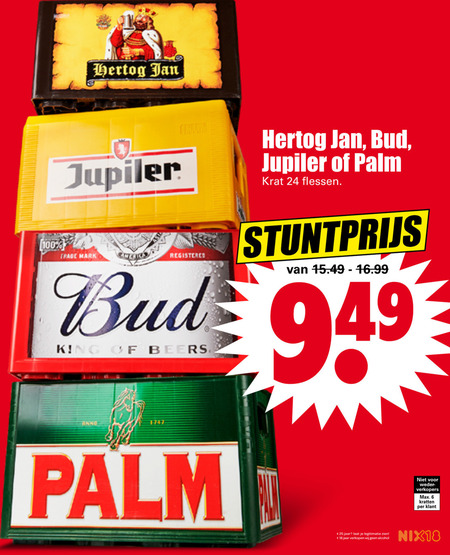 Hertog Jan   krat bier folder aanbieding bij  Dirk - details