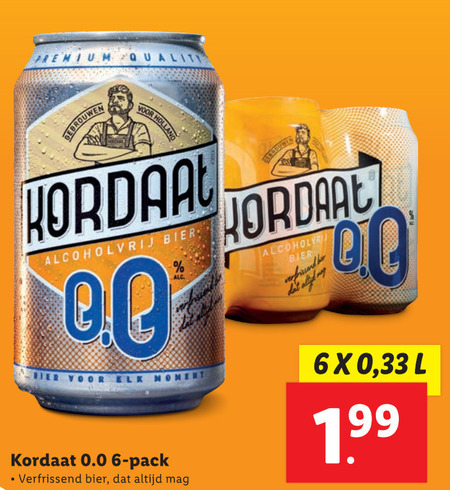 Kordaat   alcoholvrij bier folder aanbieding bij  Lidl - details