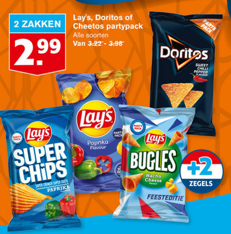 Lays   zoutje, chips folder aanbieding bij  Hoogvliet - details