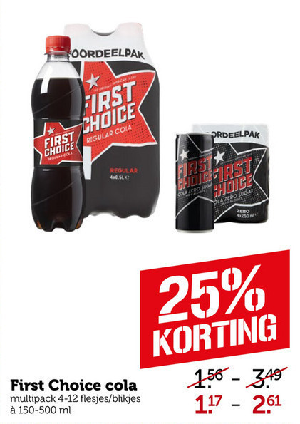 First Choice   cola folder aanbieding bij  Coop - details