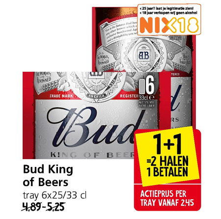 Bud   flesje bier, blikje bier folder aanbieding bij  Jan Linders - details