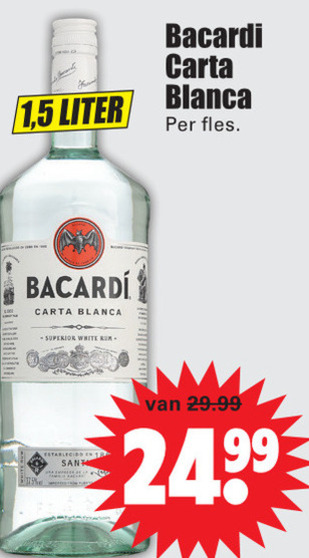 Bacardi rum folder aanbieding bij Dirk - details