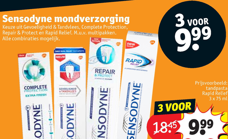 Sensodyne   tandpasta folder aanbieding bij  Kruidvat - details