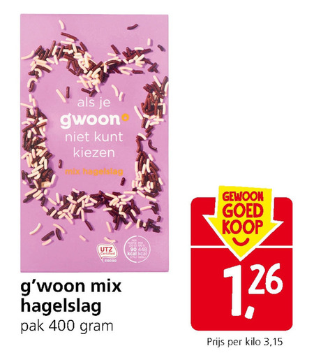 Gwoon   hagelslag folder aanbieding bij  Jan Linders - details