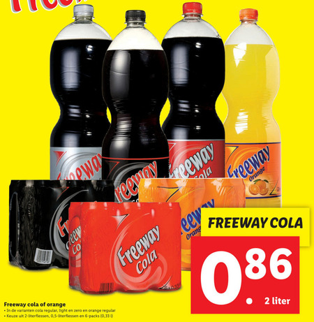 Freeway   cola, frisdrank folder aanbieding bij  Lidl - details