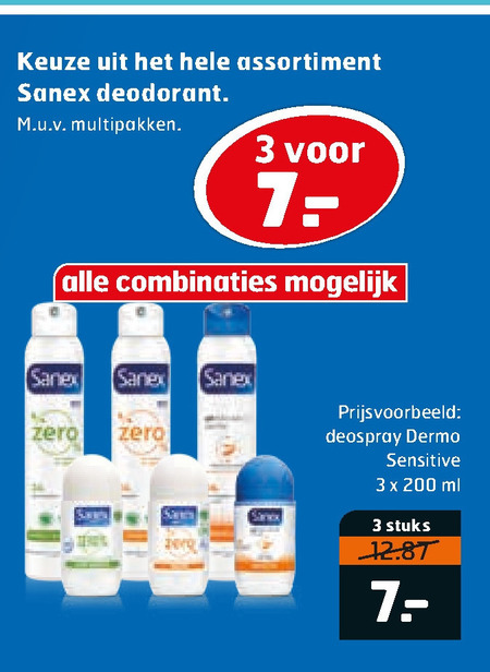 Inpakken Melodieus Mantel Sanex deodorant folder aanbieding bij Trekpleister - details