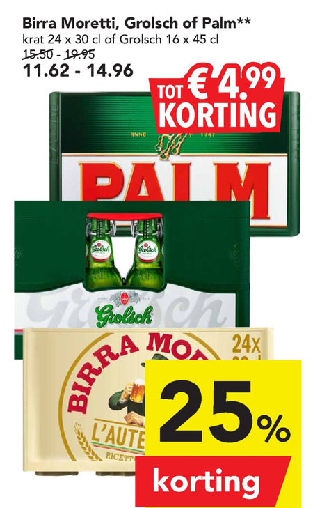 Grolsch krat bier folder aanbieding bij Deen - details