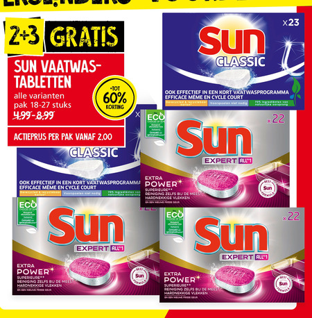 Sun   vaatwasmiddel folder aanbieding bij  Jan Linders - details