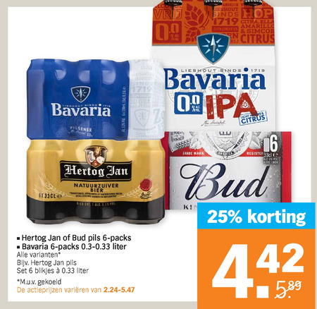 Hertog Jan   blikje bier folder aanbieding bij  Albert Heijn - details