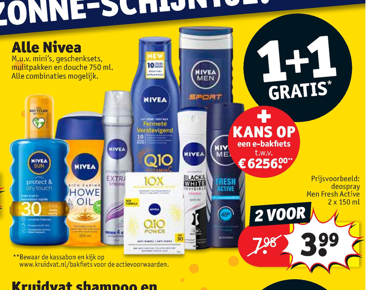 eetpatroon Alternatief Penelope Nivea douchegel, gezichtsverzorging folder aanbieding bij Kruidvat - details