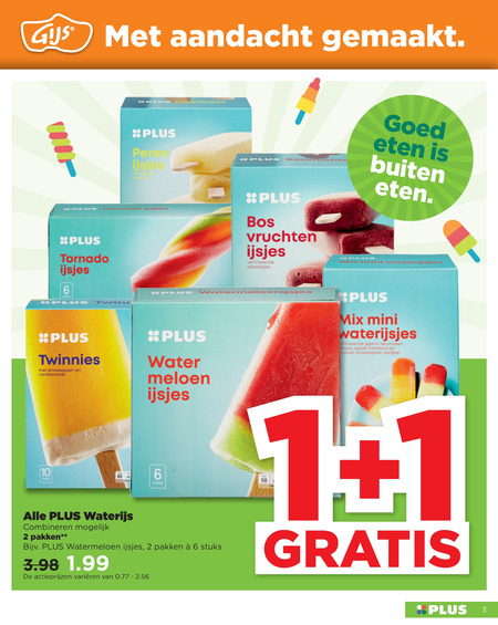 Plus Huismerk   waterijs folder aanbieding bij  Plus - details