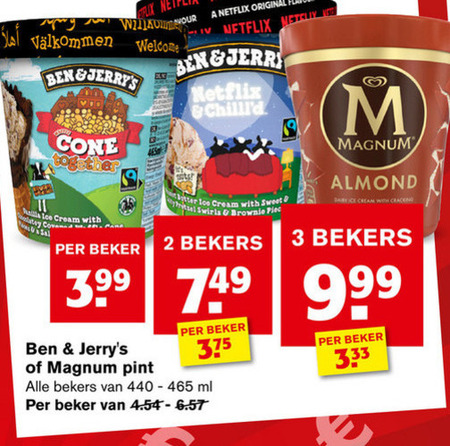 Ben and Jerrys   ijsspecialiteit folder aanbieding bij  Hoogvliet - details