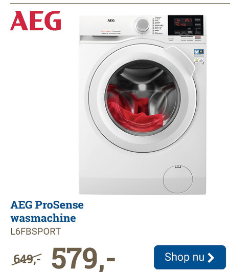 pop feedback annuleren AEG wasmachine folder aanbieding bij BCC - details