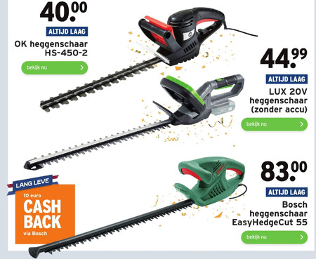 tobben wang Laat je zien Bosch heggenschaar folder aanbieding bij Gamma - details