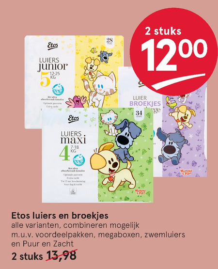 Etos Huismerk   luierbroekjes, luiers folder aanbieding bij  Etos - details