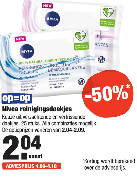 Diagnostiseren Goed schroot Nivea reinigingsdoekje folder aanbieding bij Aldi - details